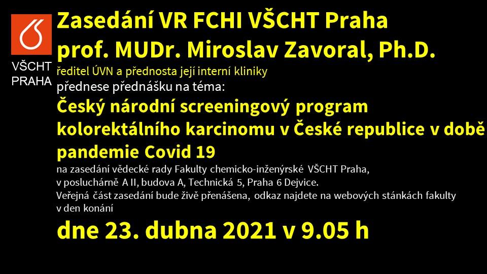 Přednáška na zasedání VR