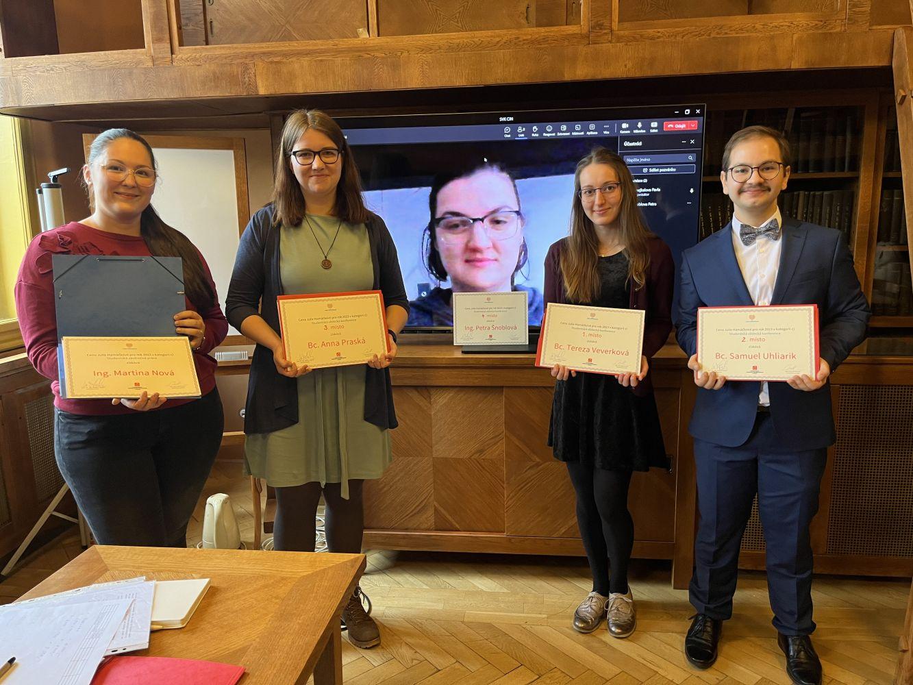 Výsledky soutěže o Cenu J. Hamáčkové v kategorii c), 2023